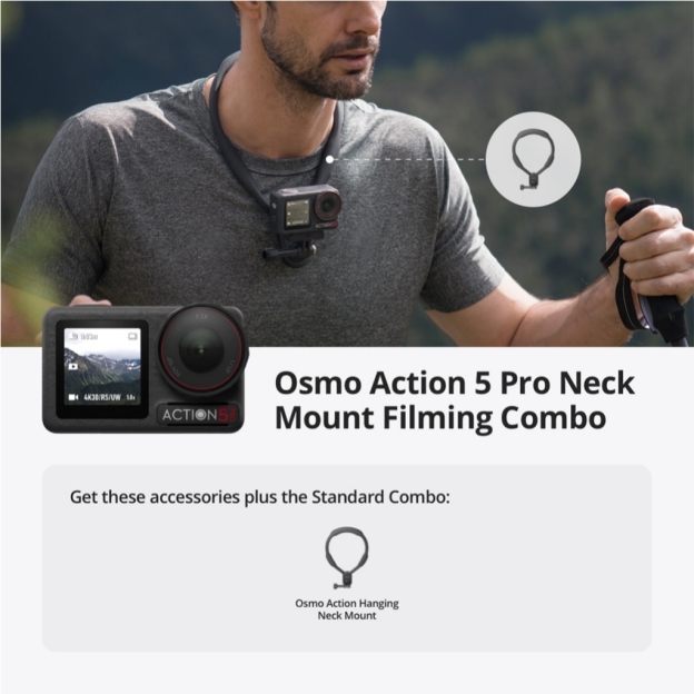 DJI Osmo Action 5 Pro - New Gen 1/1.3" sensor | Subject Tracking | 32x Slow Motion |