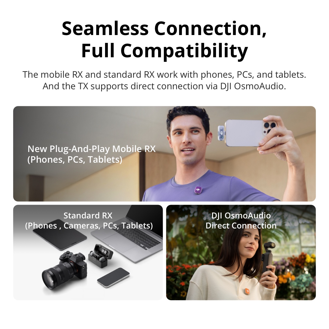 DJI Mic Mini 2 - Wireless Mic | Noise Cancelling | OsmoAudio Direct | 48 Hour Battery
