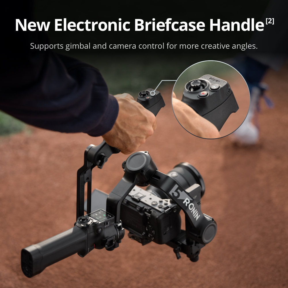 DJI RS 5 – Lightweight Commercial Gimbal | Intelligent Tracking | Electronic Briefcase Handle | 1-Hour Fast Charge | Auto Axis Locks