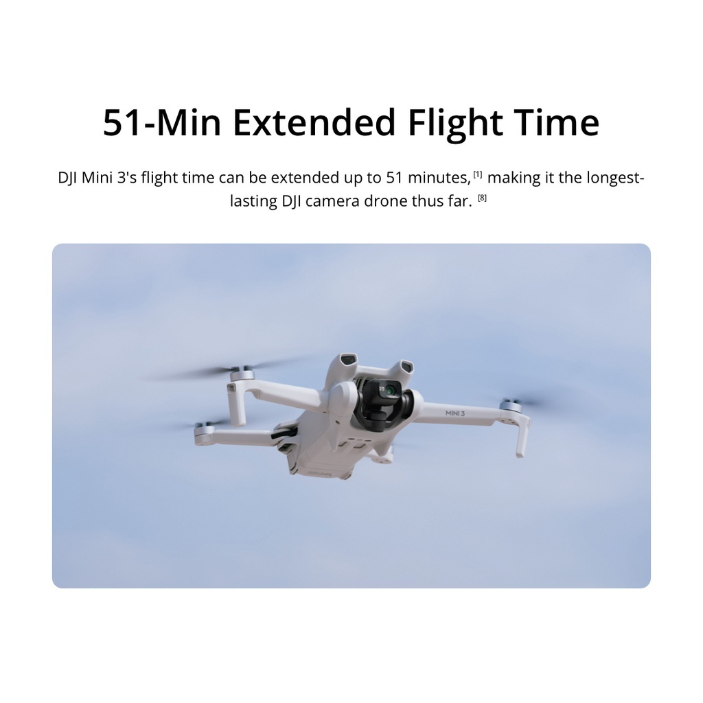DJI Mini 3 - Camera Drone I Under 249 g I 38/51 Min Flight Time I 4K HDR Video