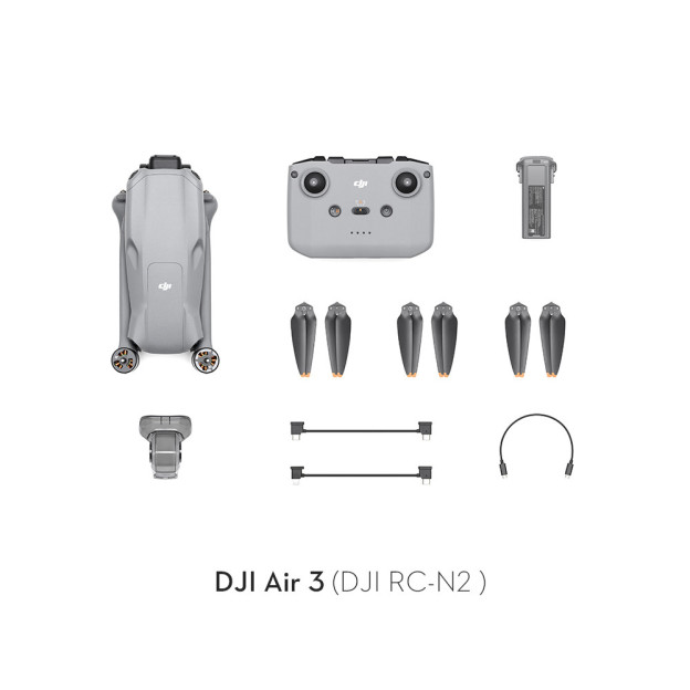 DJI Air 3 - Camera Drone | Medium Tele & Wide-Angle | Dual Primary Cameras | 46-Min Max Flight Time