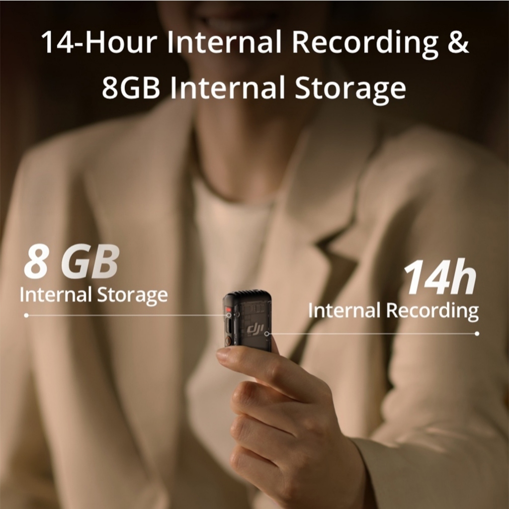 DJI Mic 2 (2 TX + 1RX + Charging Case)- All-In-One, Ready to Use | 250m Range | 18-Hour Battery