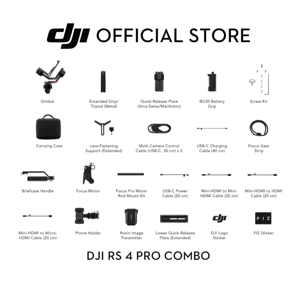 DJI RS 4 Pro - Gimbal Stabilizer | 4.5kg Payload Capacity With a 20% Increase in Motor Torque