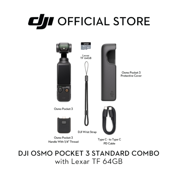 DJI Osmo Pocket 3 - Handheld 1-Inch CMOS & 4K/120fps | 2-Inch Rotatable Screen
