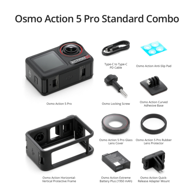 DJI Osmo Action 5 Pro - New Gen 1/1.3" sensor | Subject Tracking | 32x Slow Motion |