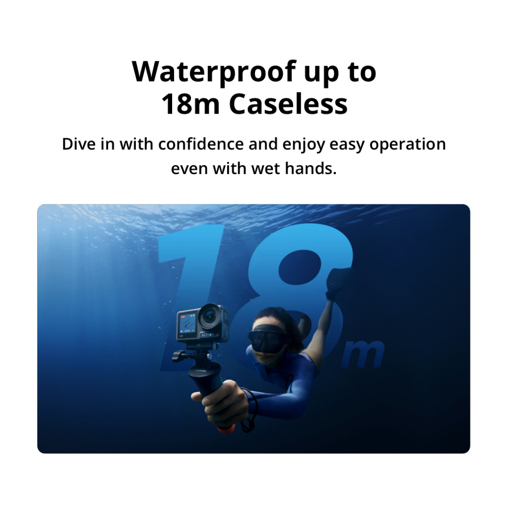 DJI Osmo Action 4 - Action Camera |10-bit & D-Log M Color Performance | Long-Lasting Battery Life