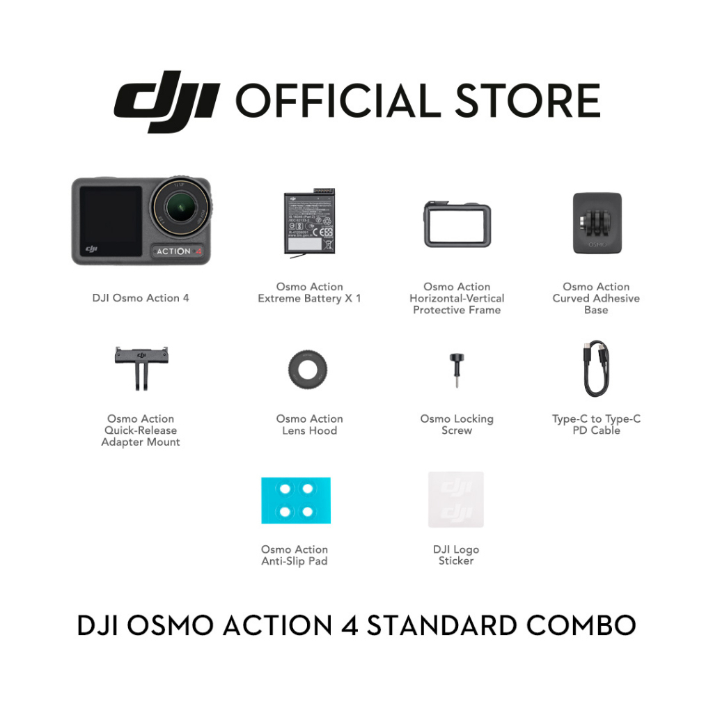 DJI Osmo Action 4 - Action Camera |10-bit & D-Log M Color Performance