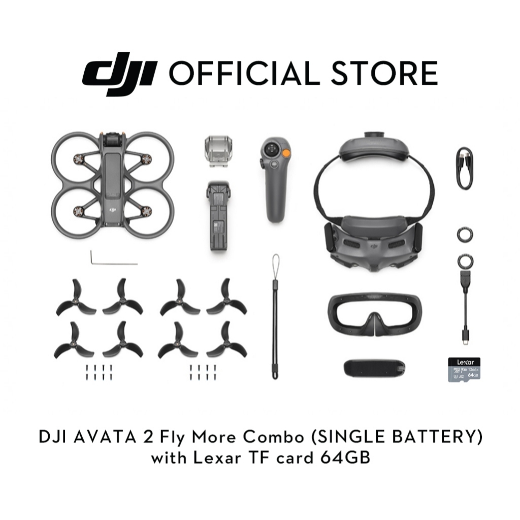 DJI Avata 2 - Camera Drones | Immersive Flight Experience | Intuitive Motion Control | Easy ACRO
