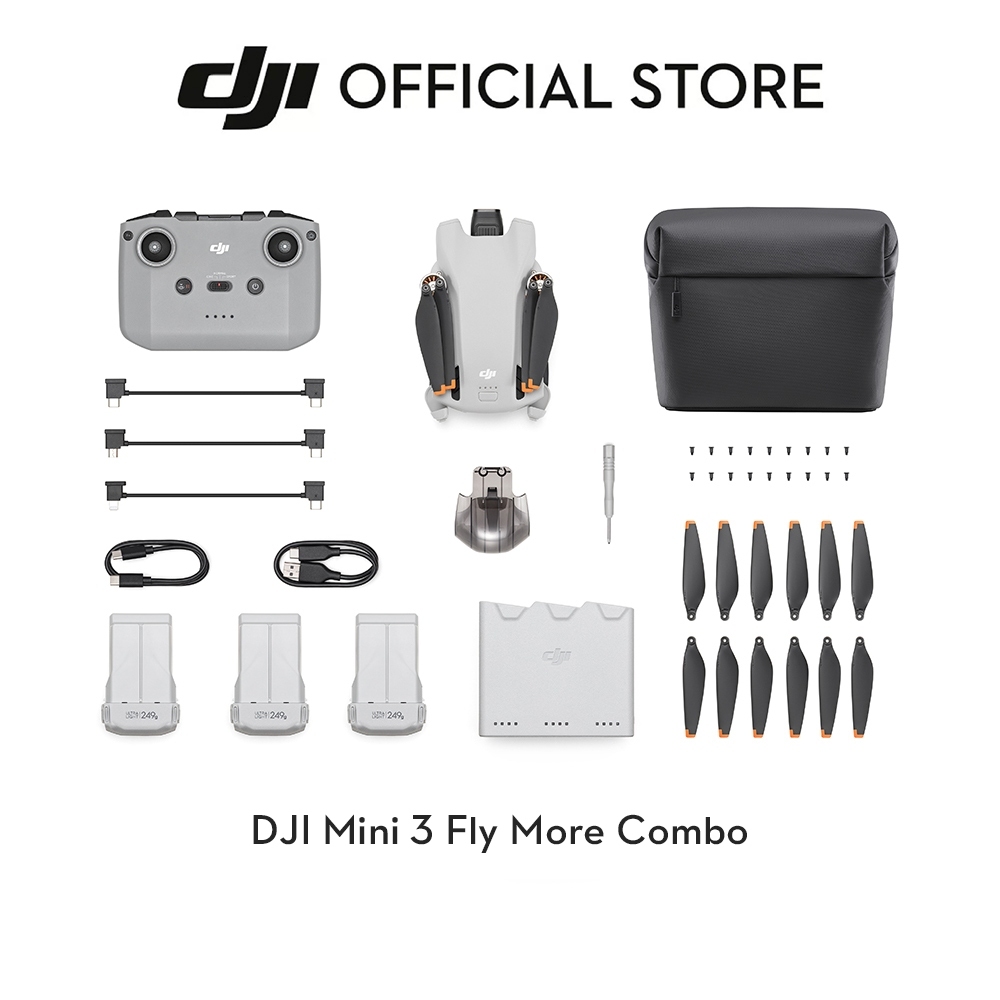 DJI Mini 3 - Camera Drone I Under 249 g I 38/51 Min Flight Time I 4K HDR Video
