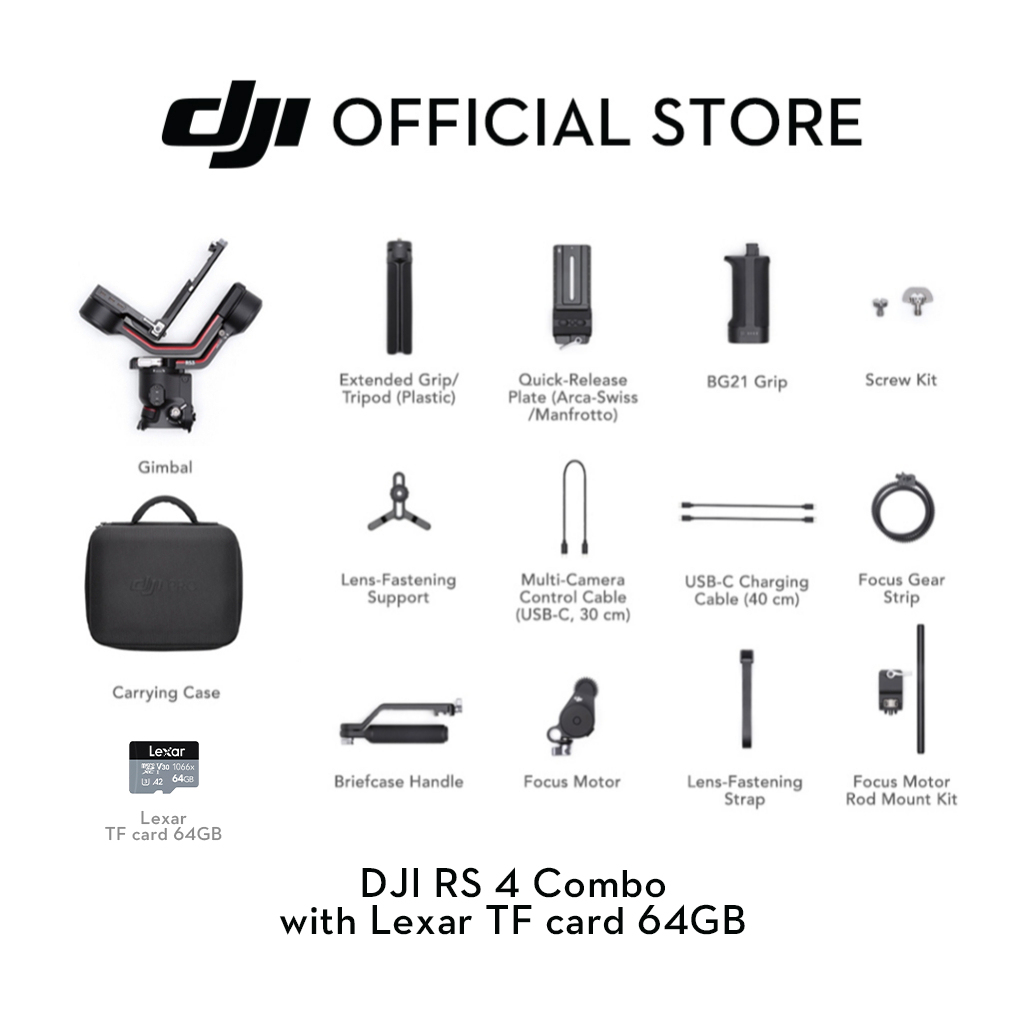 DJI RS 4 - Gimbal Stabilizer | 2nd-Gen Native Vertical Shooting | Joystick Mode