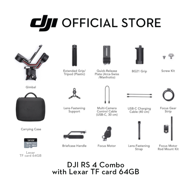DJI RS 4 - Gimbal Stabilizer | 2nd-Gen Native Vertical Shooting | Joystick Mode