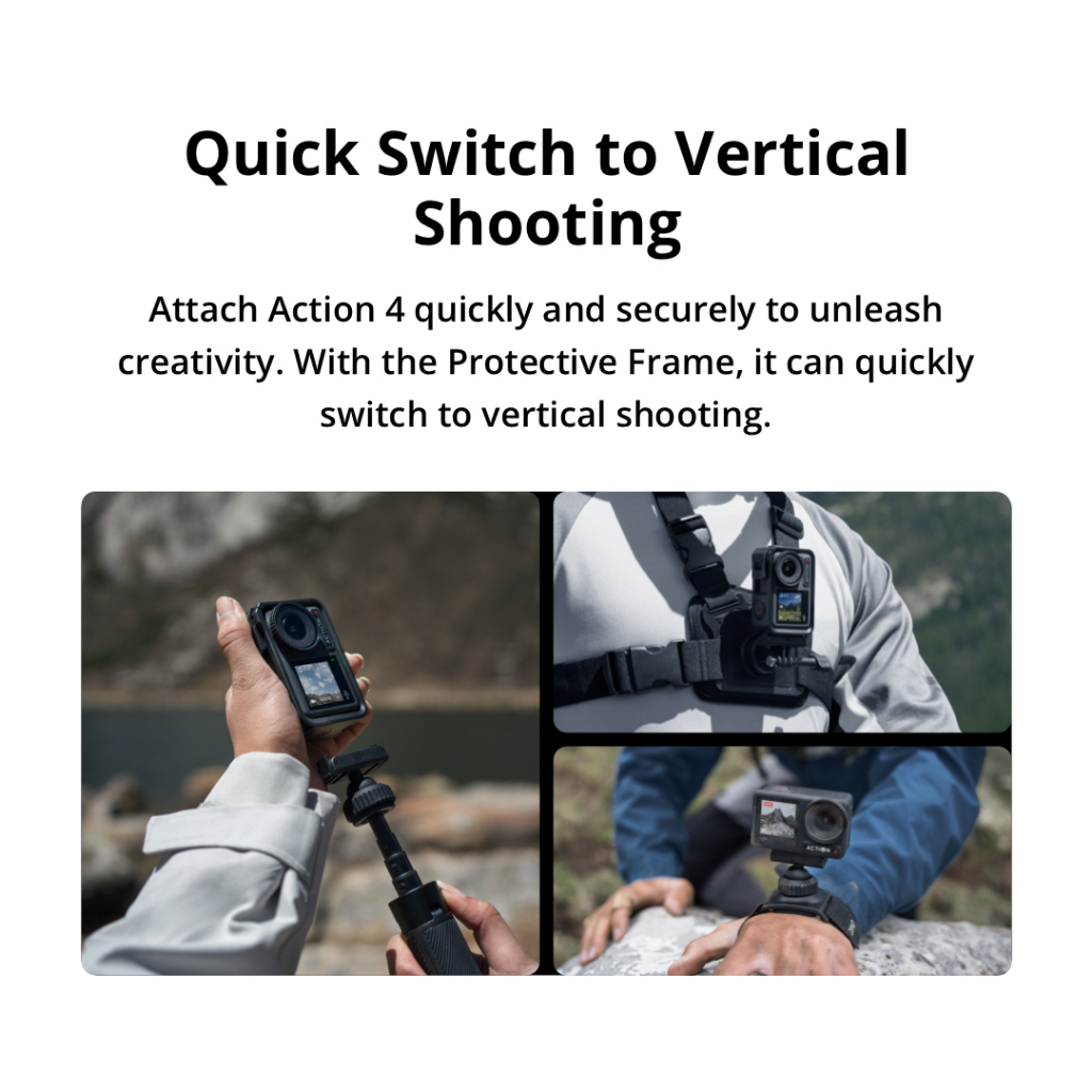 DJI Osmo Action 4 - Action Camera |10-bit & D-Log M Color Performance | Long-Lasting Battery Life