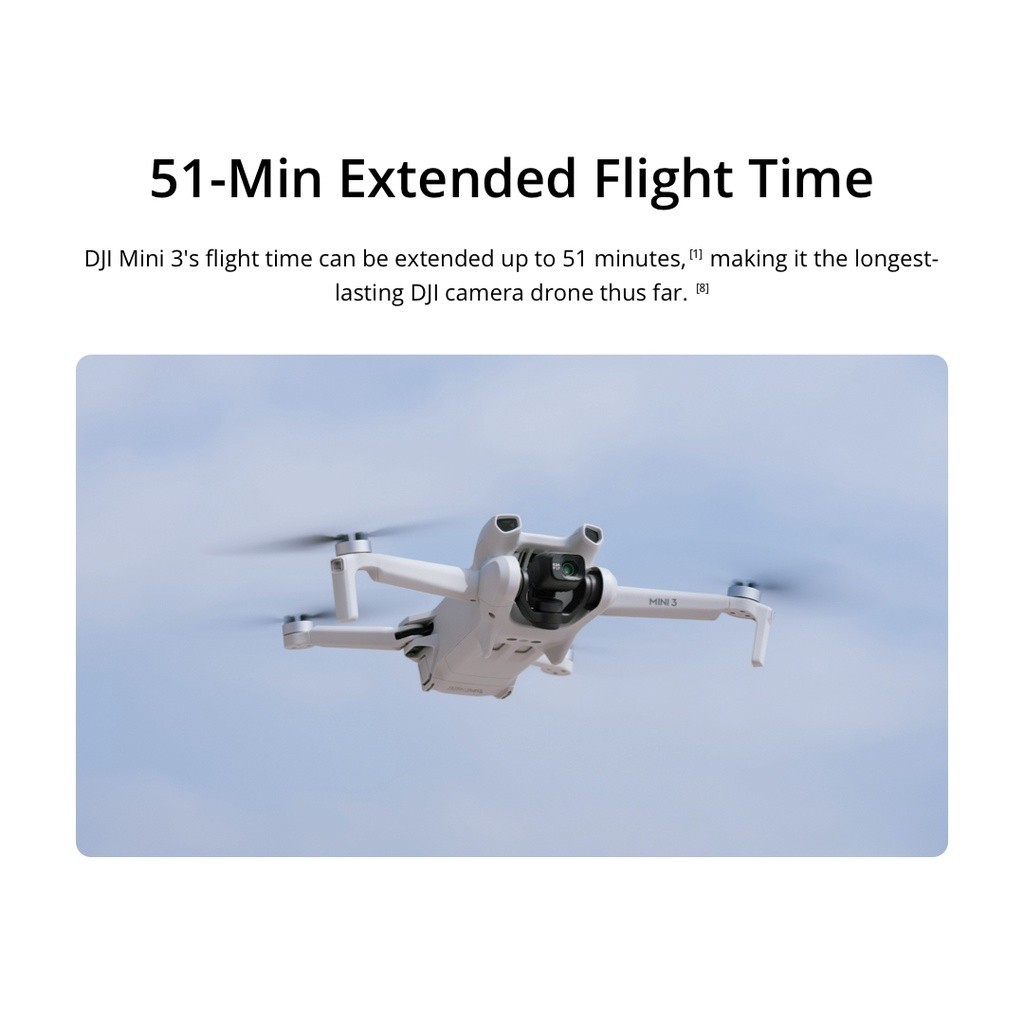 DJI Mini 3 - Camera Drone I Under 249 g I 38/51 Min Flight Time I 4K HDR Video