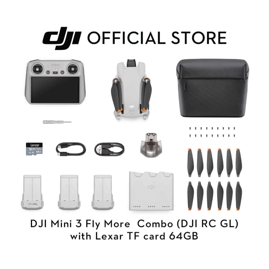 DJI Mini 3 - Camera Drone I Under 249 g I 38/51 Min Flight Time I 4K HDR Video