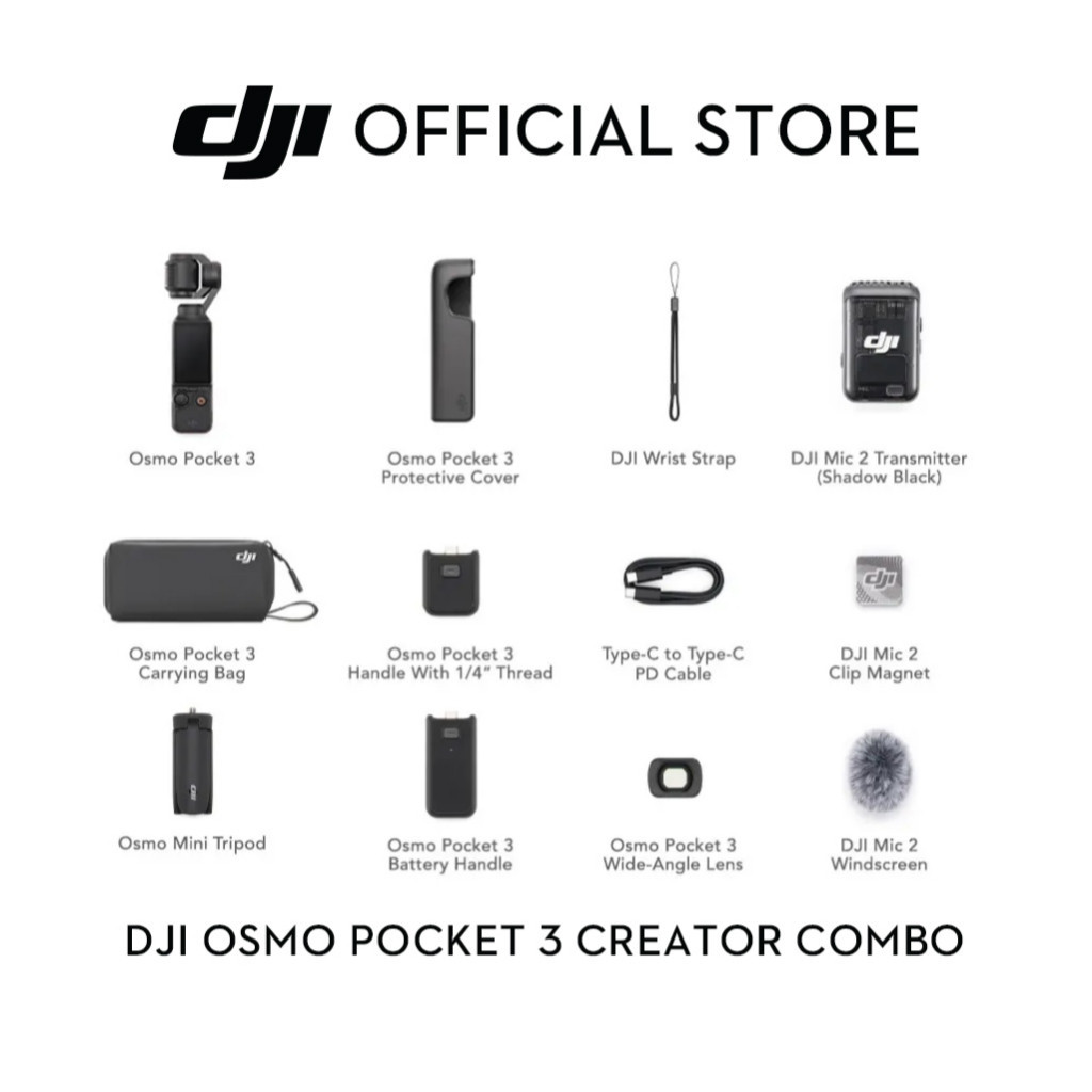DJI Osmo Pocket 3 - Handheld 1-Inch CMOS & 4K/120fps | 2-Inch Rotatable Screen