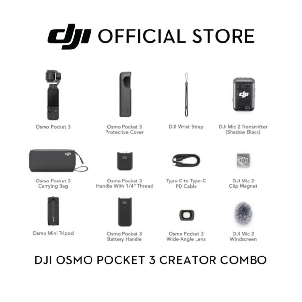 DJI Osmo Pocket 3 - Handheld 1-Inch CMOS & 4K/120fps | 2-Inch Rotatable Screen