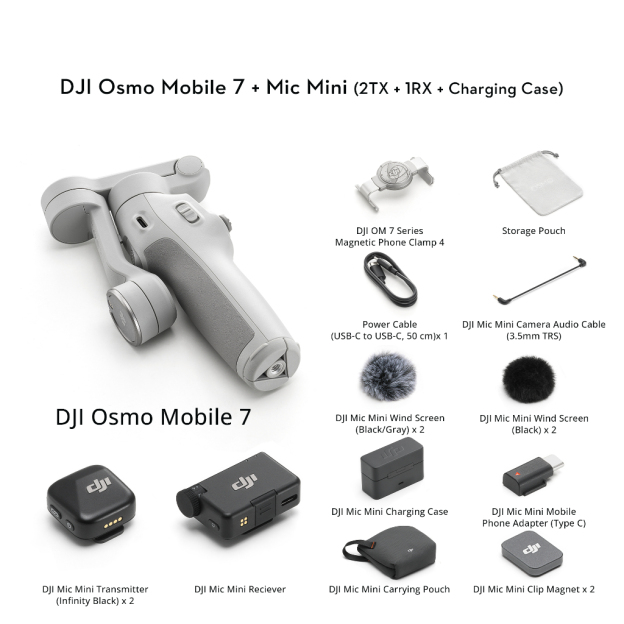 [NEW] DJI Osmo Mobile 7 Series - Handheld Gimbal | 3Axis Stabilization | 10hr Battery Life