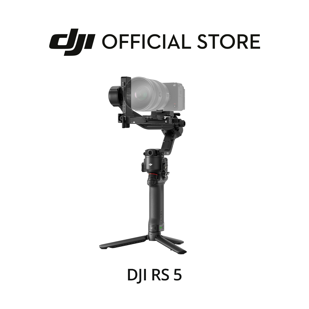 DJI RS 5 – Lightweight Commercial Gimbal | Intelligent Tracking | Electronic Briefcase Handle | 1-Hour Fast Charge | Auto Axis Locks