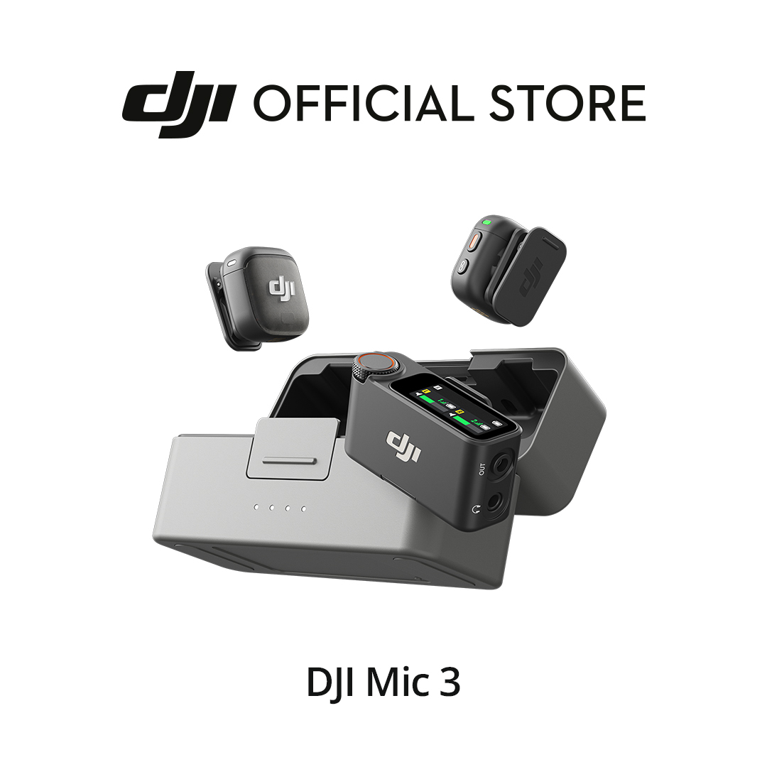 DJI Mic 3 | Four-Channel Output | Dual-Band Reliability | 48 kHz 24-bit Lossless Transmission | Dual-File Internal Recording | Two-Level Noise Cancelling | 28-Hour Extended Battery Life