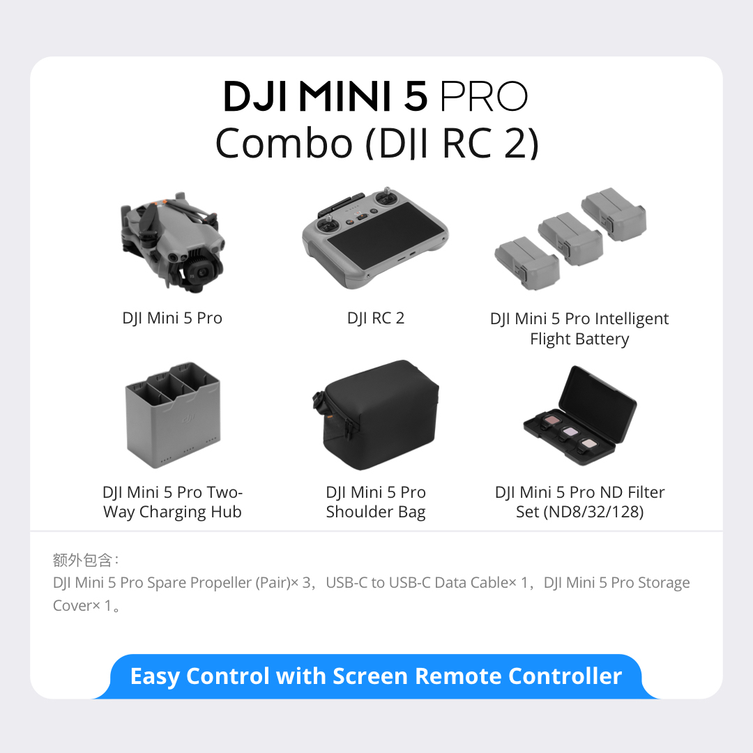 DJI Mini 5 Pro | 1-inch CMOS | 225° Flexible Gimbal Rotation | Upgraded ActiveTrack 360°