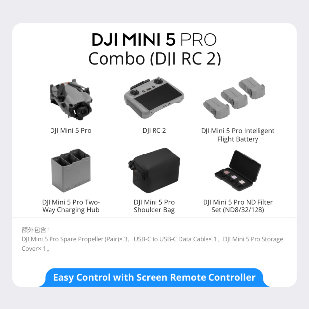 DJI Mini 5 Pro | 1-inch CMOS | 225° Flexible Gimbal Rotation | Upgraded ActiveTrack 360°