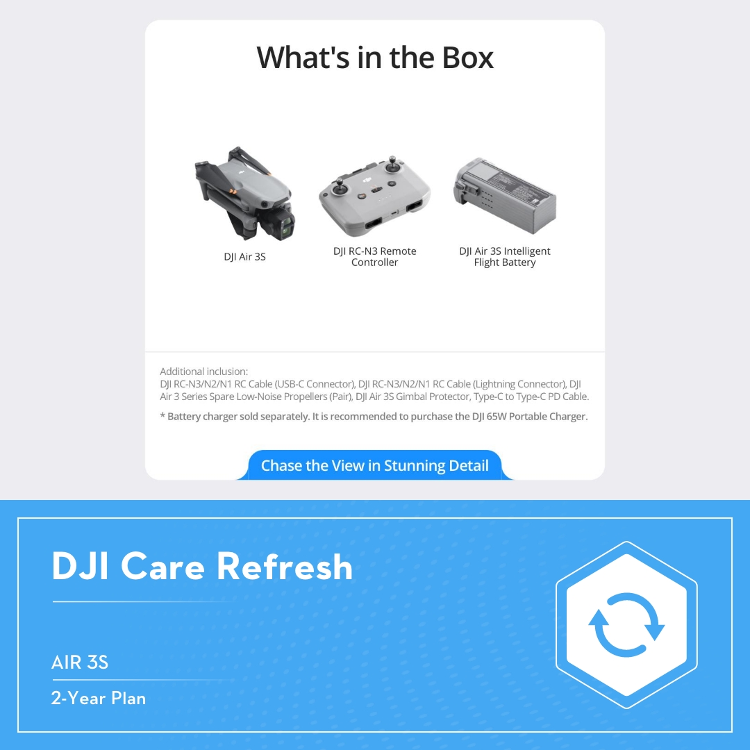 DJI Air 3S - Camera Drones | 1" CMOS Sensor Air Aesthetic | Next-Gen Smart RTH |