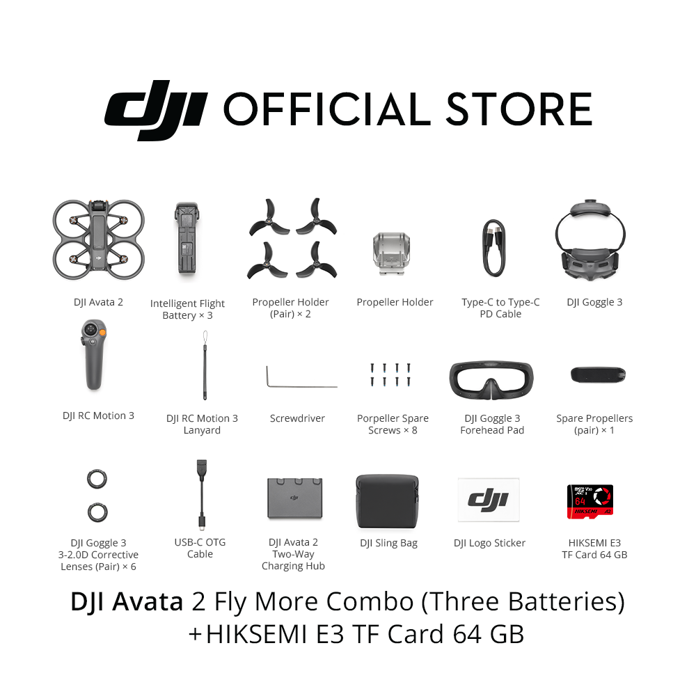 DJI Avata 2 - Camera Drones | Immersive Flight Experience | Intuitive Motion Control | Easy ACRO