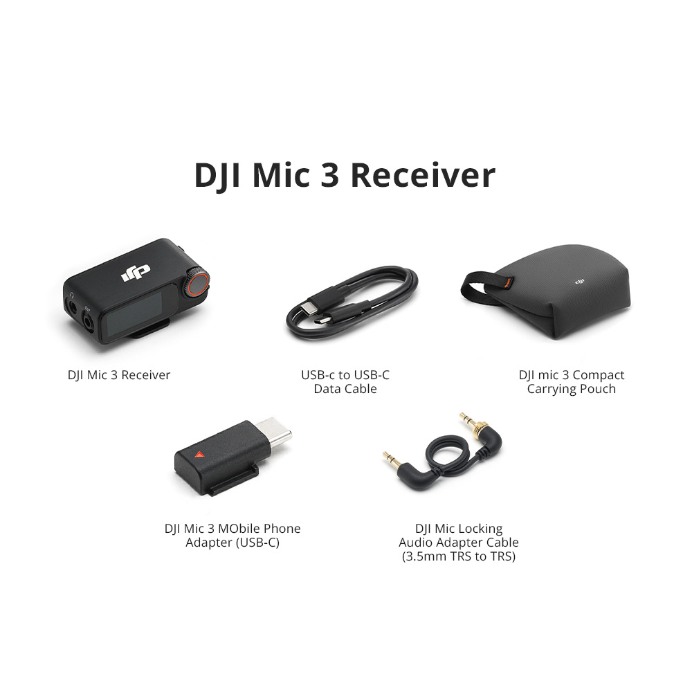 DJI Mic 3 | Four-Channel Output | Dual-Band Reliability | 48 kHz 24-bit Lossless Transmission | Dual-File Internal Recording | Two-Level Noise Cancelling | 28-Hour Extended Battery Life