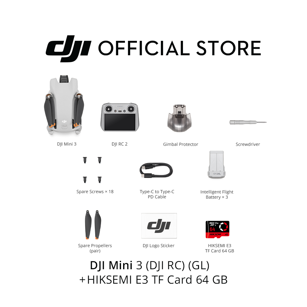 DJI Mini 3 - Camera Drone I Under 249 g I 38/51 Min Flight Time I 4K HDR Video