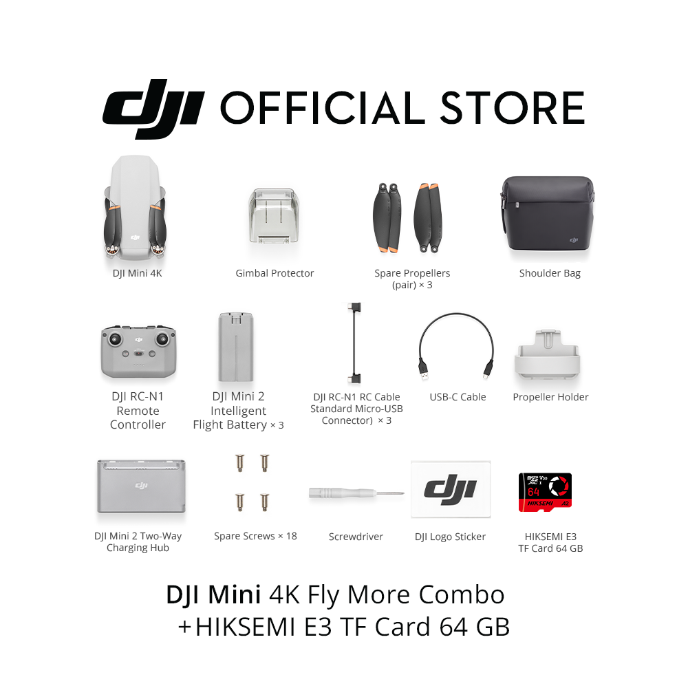 DJI Mini 4K - Light & Portable Camera Drone Under 249g | 4K/30fps High Quality Footage
