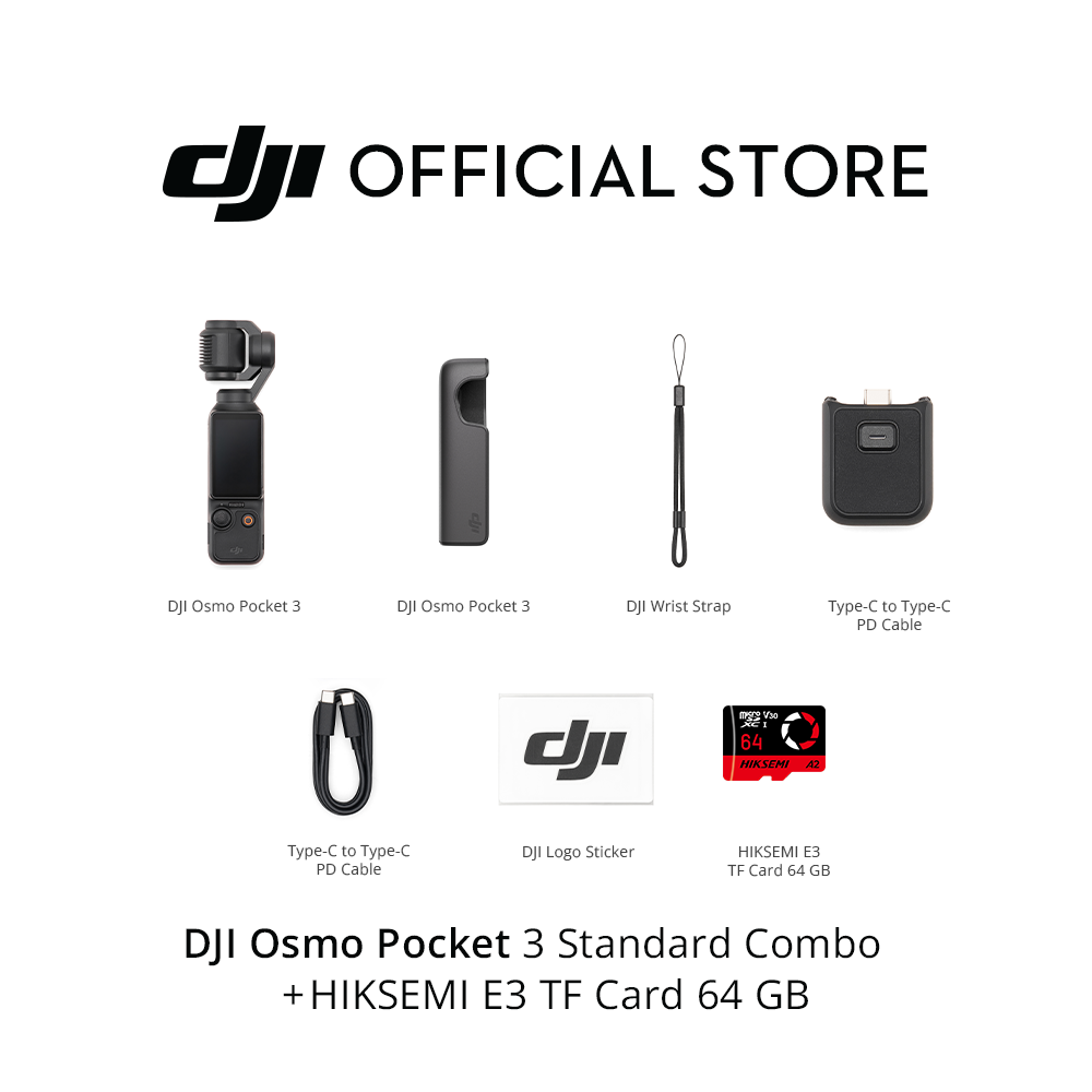 DJI Osmo Pocket 3 - Handheld 1-Inch CMOS & 4K/120fps | 2-Inch Rotatable Screen