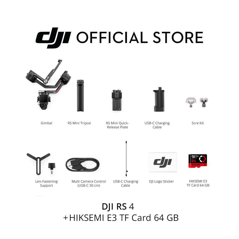 DJI RS 4 - Gimbal Stabilizer | 2nd-Gen Native Vertical Shooting | Joystick Mode