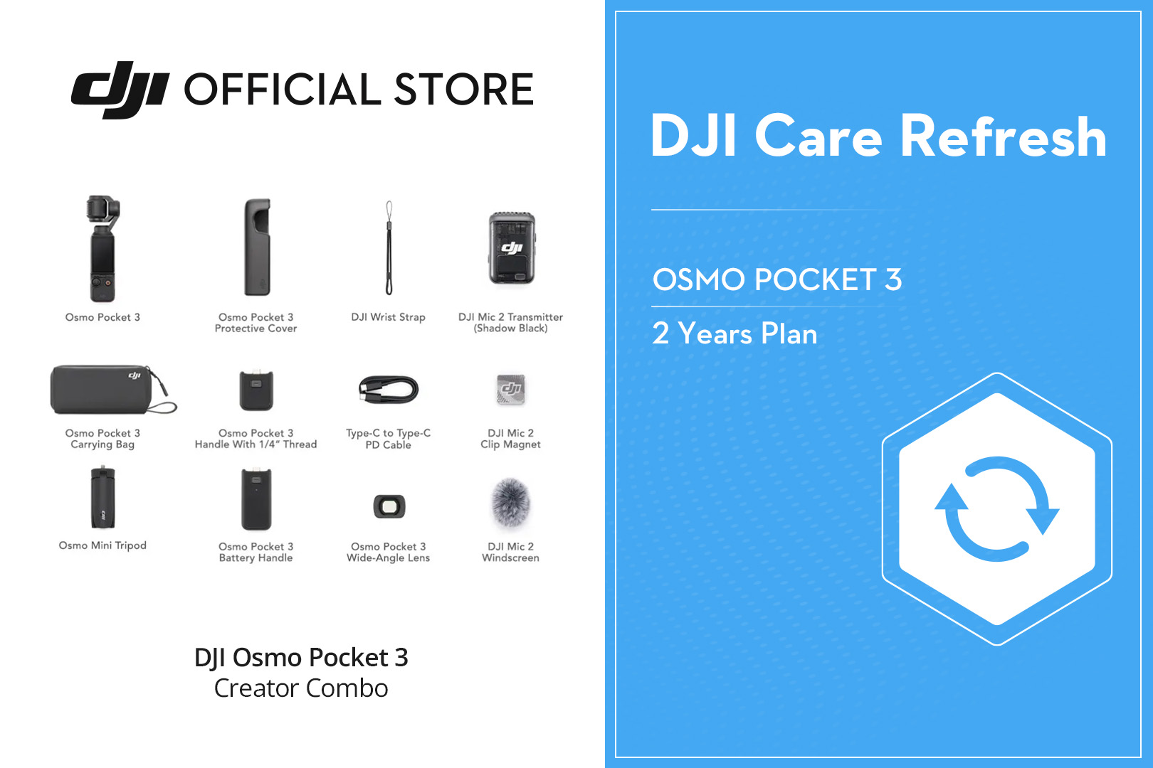 DJI Osmo Pocket 3 - Handheld 1-Inch CMOS & 4K/120fps | 2-Inch Rotatable Screen