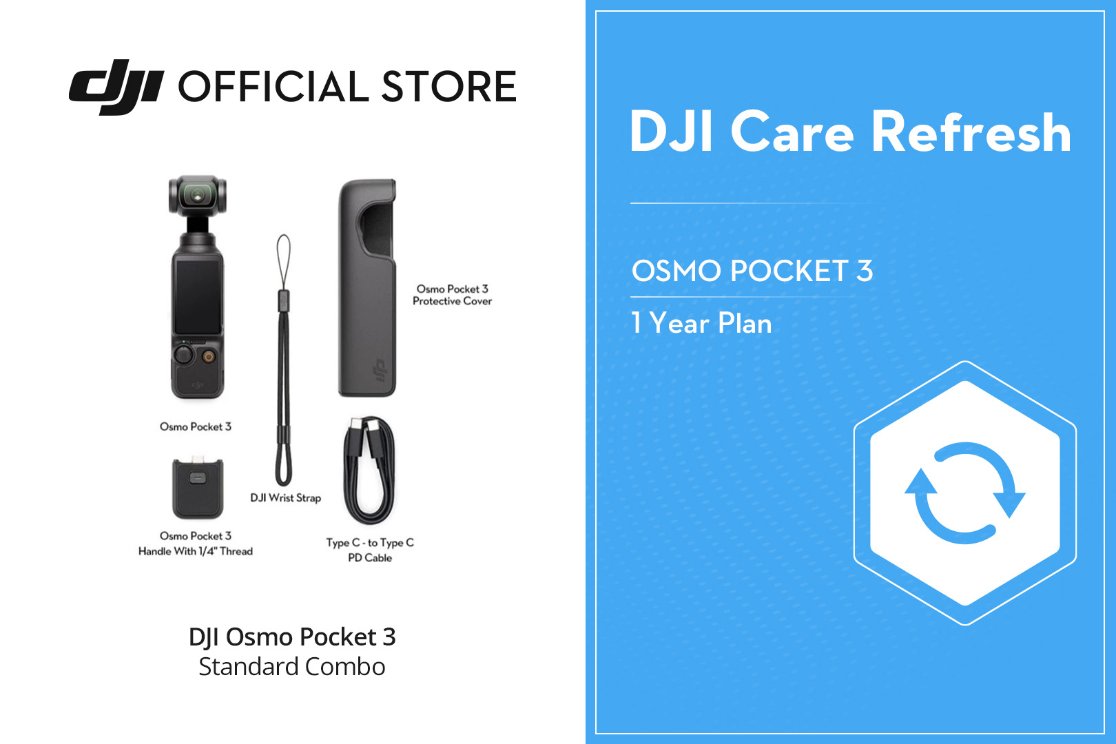 DJI Osmo Pocket 3 - Handheld 1-Inch CMOS & 4K/120fps | 2-Inch Rotatable Screen