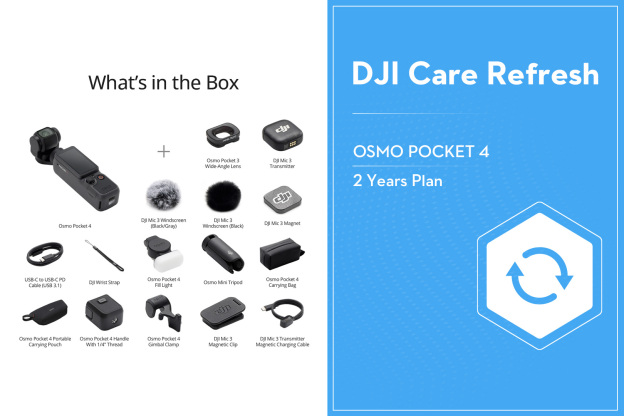 DJI Osmo Pocket 4 - 1 Inch CMOS | 4K 240fps | 10bit DLog M | 3 Axis Gimbal | 107GB Storage