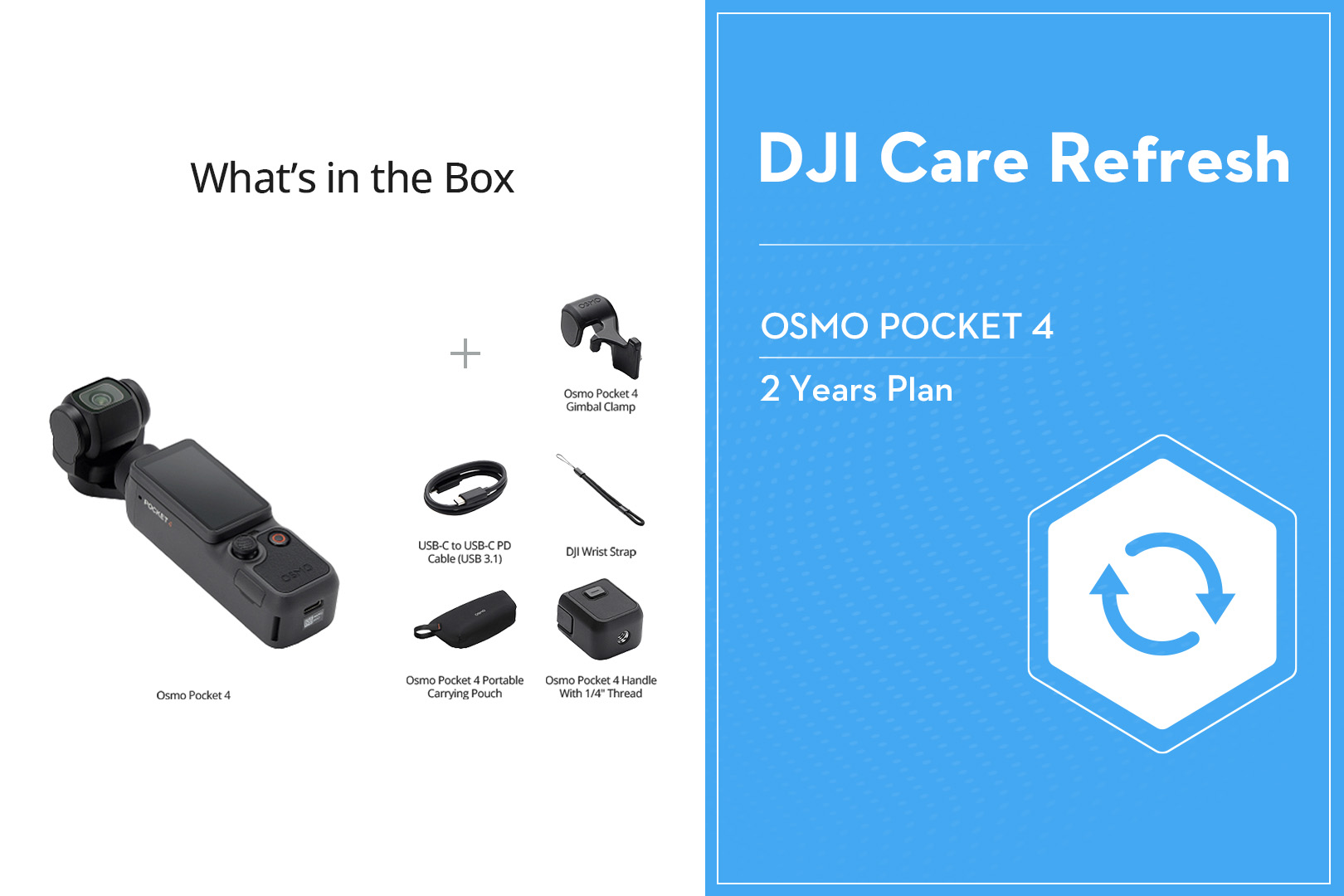 DJI Osmo Pocket 4 - 1 Inch CMOS | 4K 240fps | 10bit DLog M | 3 Axis Gimbal | 107GB Storage