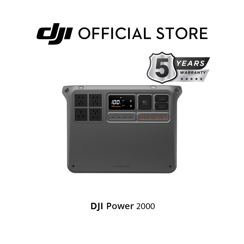 DJI Portable Power Station 2000 - Capacity 22.5 kWh | Output Power 3000W | AC Recharge 0- 80% in 70 mins