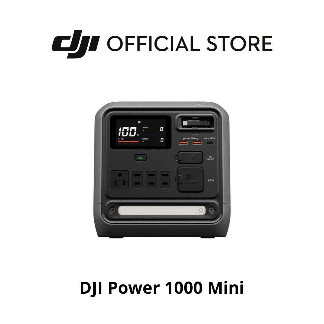 DJI Portable Power Station 1000/1000 V2 - Capacity 1024Wh | Output Power 2200-2600W | AC Recharge 0-80% in 37-50mins