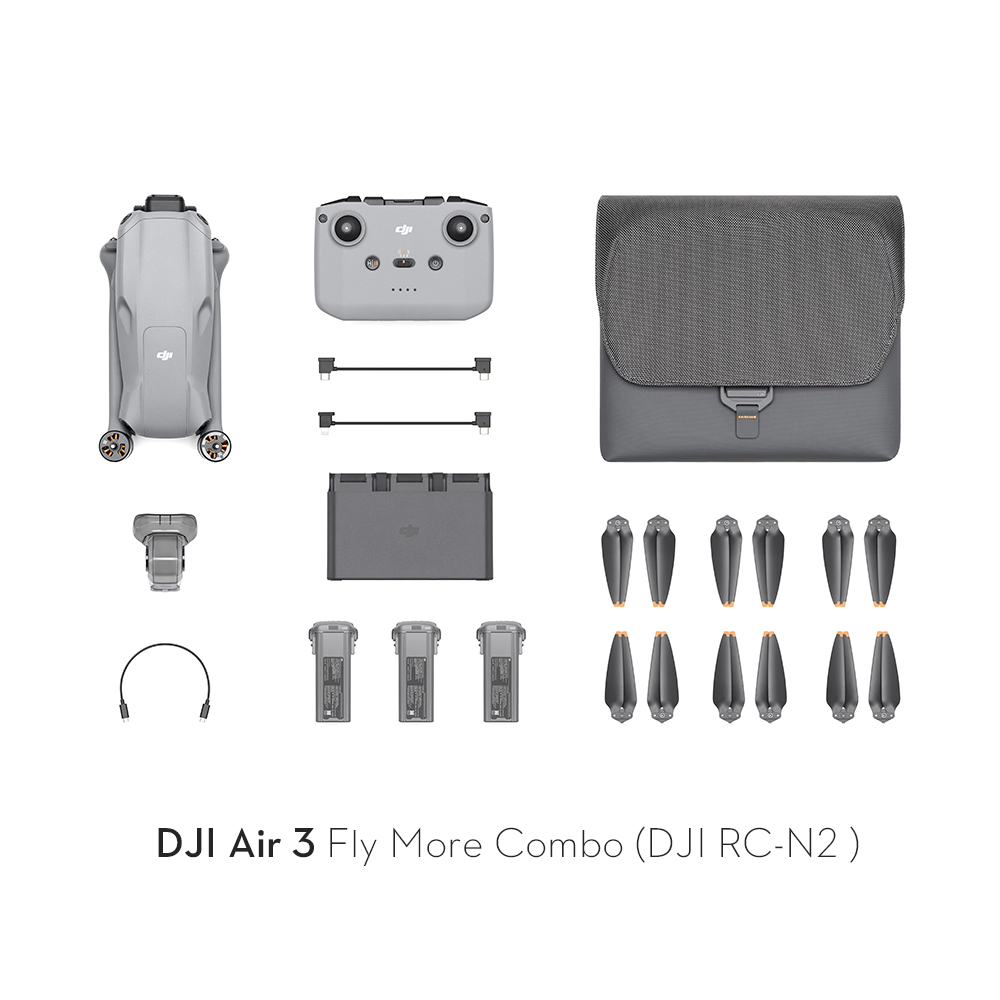 DJI Air 3 - Camera Drone | Medium Tele & Wide-Angle | Dual Primary Cameras | 46-Min Max Flight Time