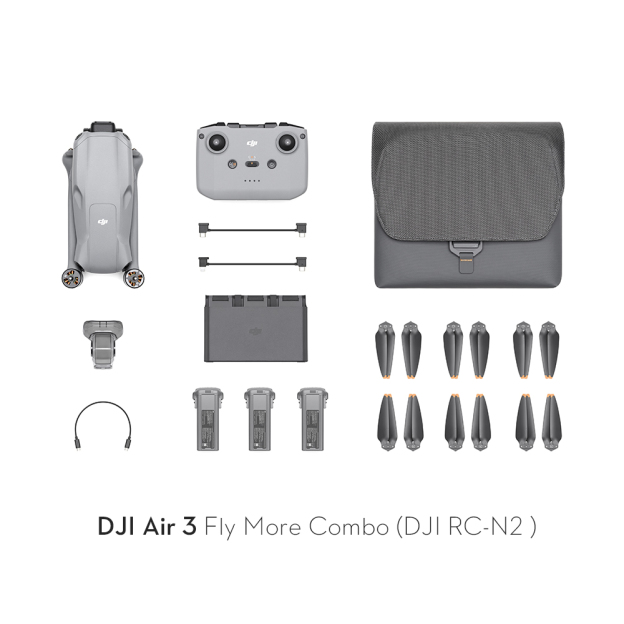 DJI Air 3 - Camera Drone | Medium Tele & Wide-Angle | Dual Primary Cameras | 46-Min Max Flight Time