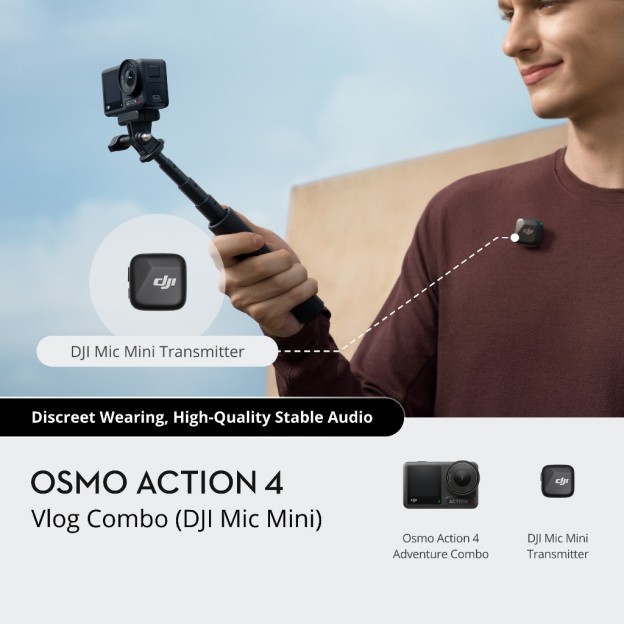 DJI Osmo Action 4 - Action Camera |10-bit & D-Log M Color Performance | Long-Lasting Battery Life