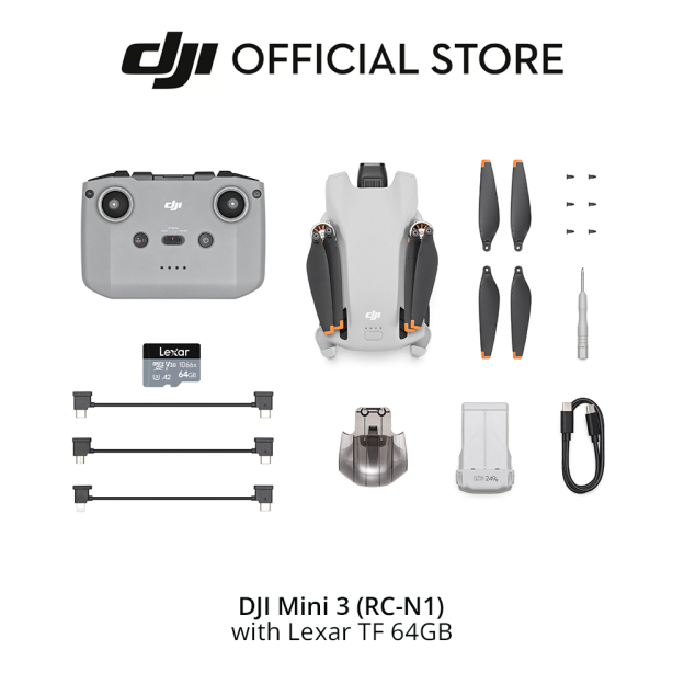DJI Mini 3 - Camera Drone I Under 249 g I 38/51 Min Flight Time I 4K HDR Video