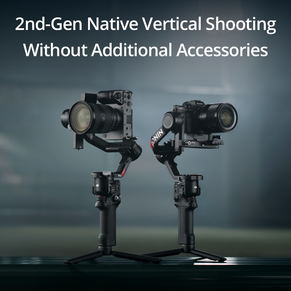 DJI RS 4 - Gimbal Stabilizer | 2nd-Gen Native Vertical Shooting | Joystick Mode