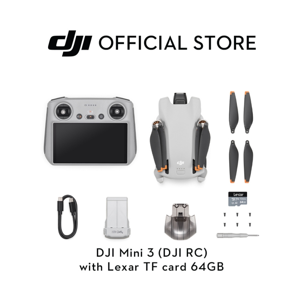 DJI Mini 3 - Camera Drone I Under 249 g I 38/51 Min Flight Time I 4K HDR Video