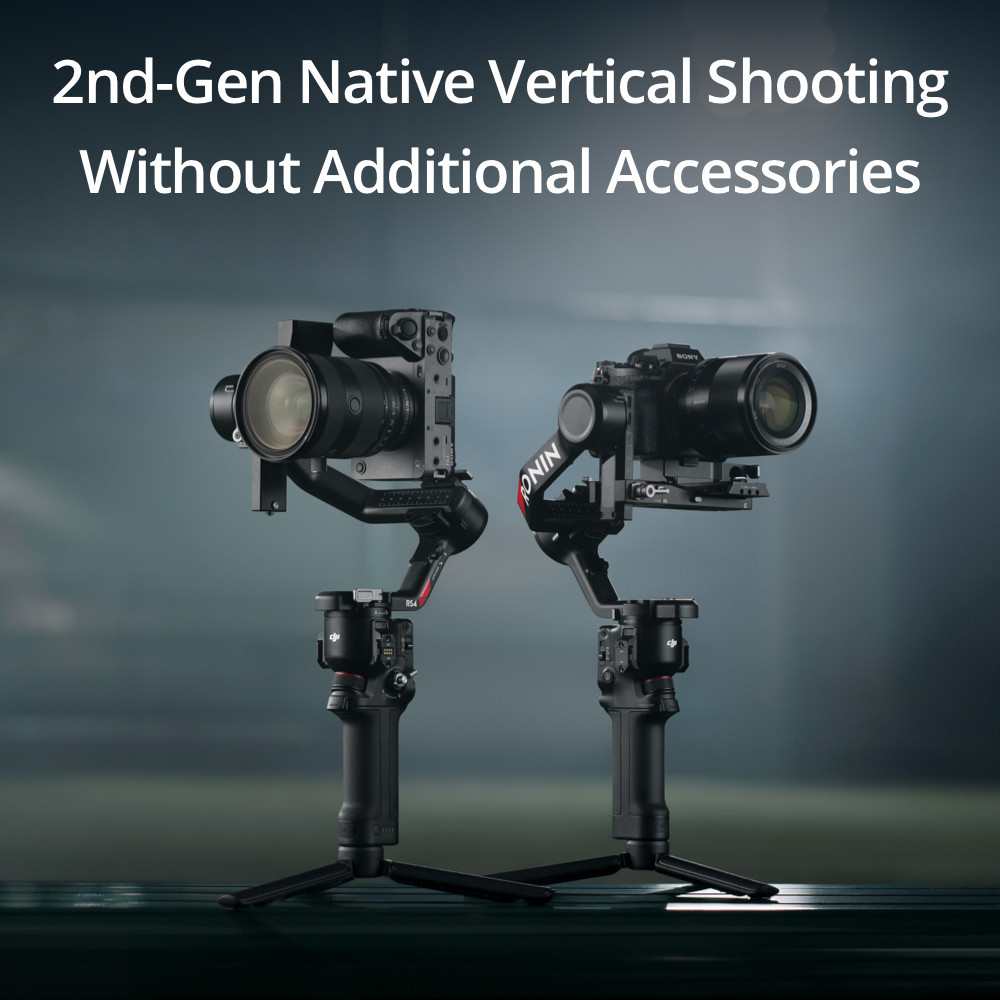 DJI RS 4 - Gimbal Stabilizer | 2nd-Gen Native Vertical Shooting | Joystick Mode