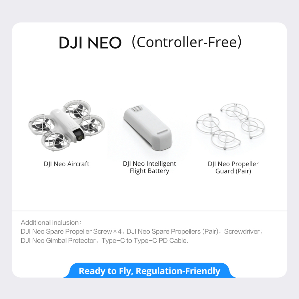 【New Arrival】DJI Neo - Camera Drone | 4K/30fps | 135g Ultra Light Weight | Palm Landing |
