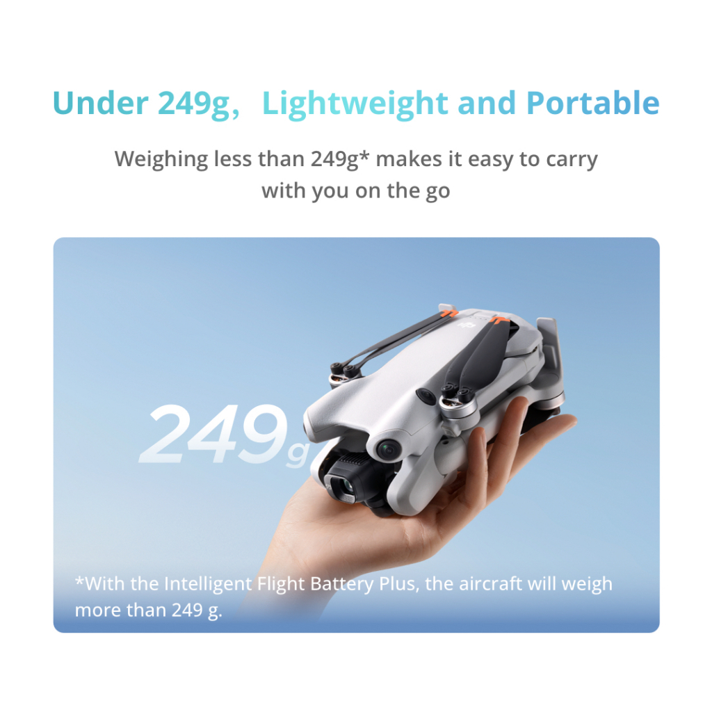 DJI Mini 4 Pro - Camera Drone 4K/60fps HDR | True Vertical Shooting | Extended Battery Life