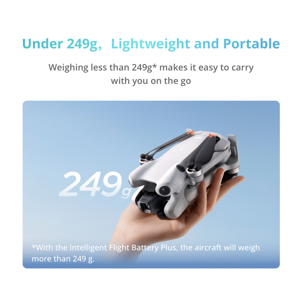 DJI Mini 4 Pro - Camera Drone 4K/60fps HDR | True Vertical Shooting | Extended Battery Life