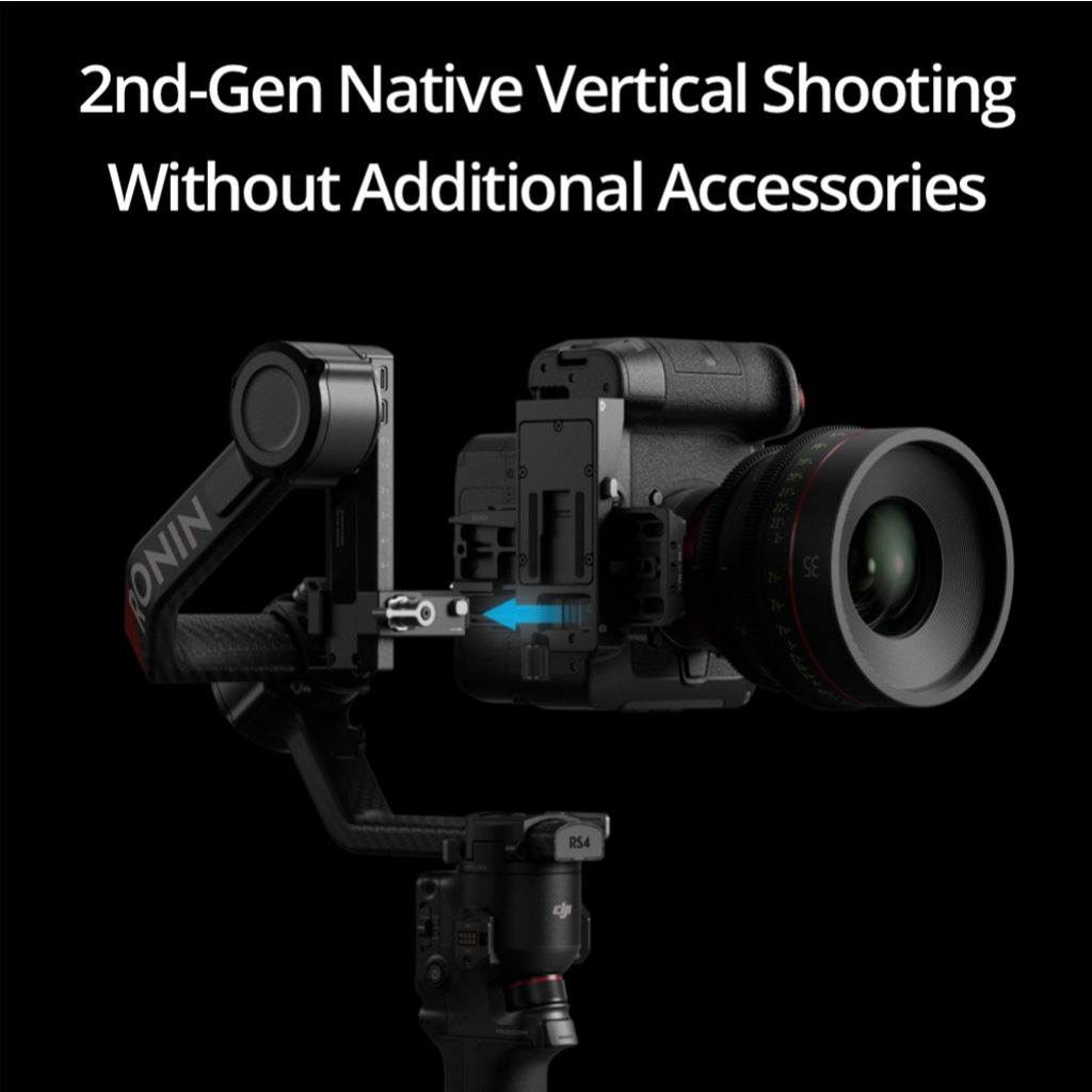 DJI RS 4 Pro - Gimbal Stabilizer | 4.5kg Payload Capacity With a 20% Increase in Motor Torque