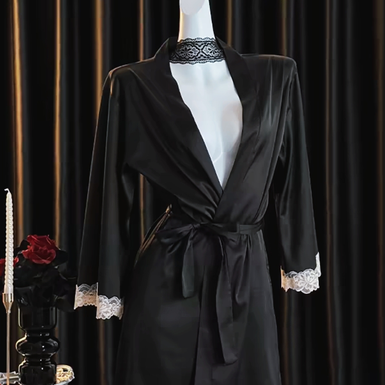 Sexy Lace Home Robe-Elegance